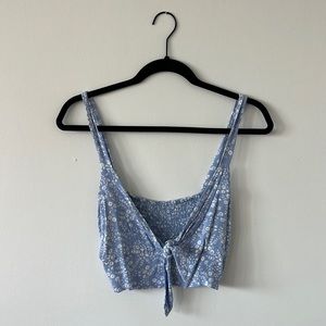 La Hearts - Flower Print Cropped Tank Top